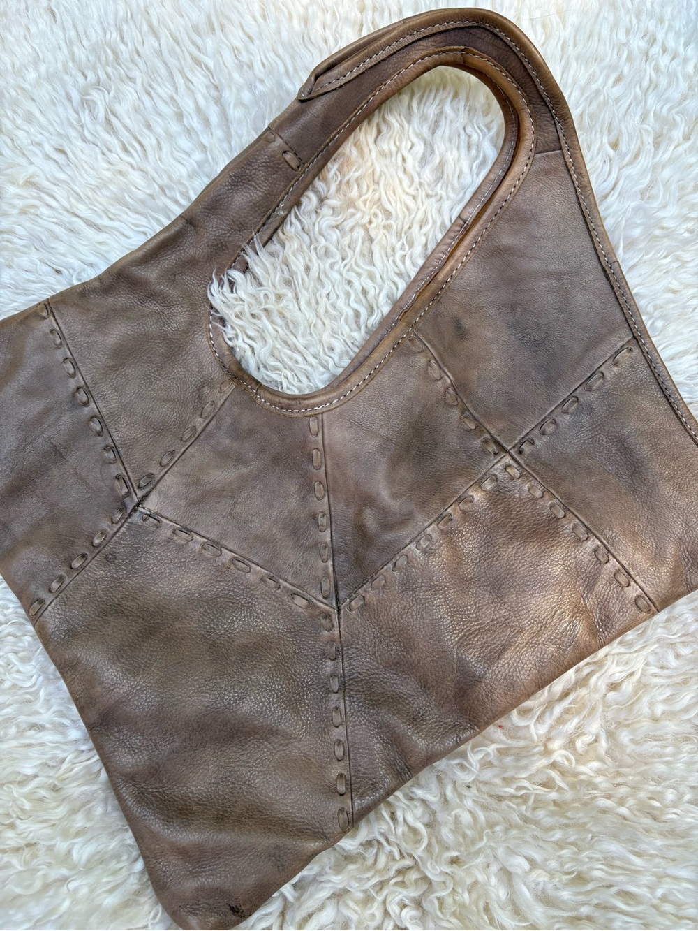 Leather Never mind Patchwork Tote - Women's Handbag